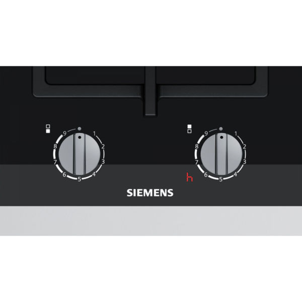 Варильна газова поверхня доміно Siemens ER3A6BD70 -30см / газ на склі / 2 конф / чорний