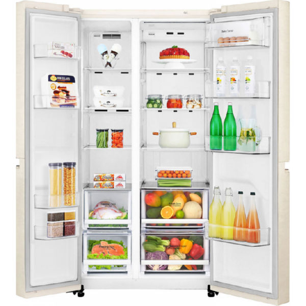 Холодильник LG GC-B247SEDC SbS / 179 см/ 626 л/ А+ / Total No Frost/ линейный компр./ бежевый