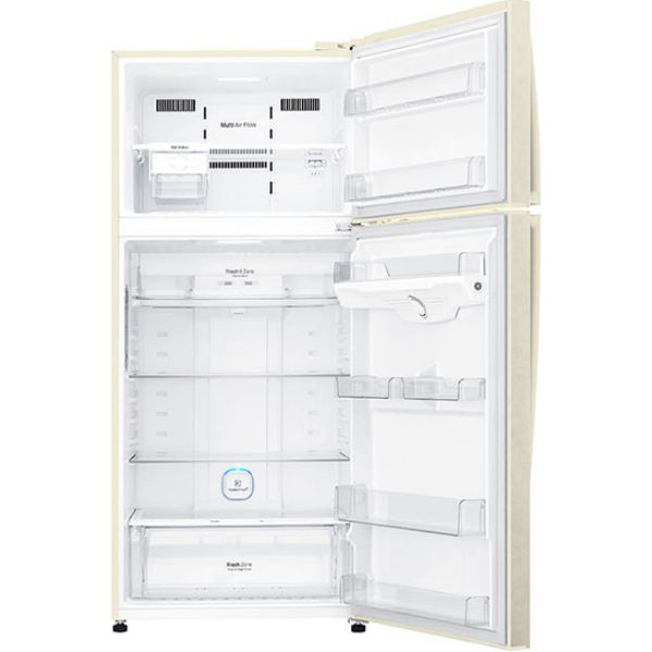 Холодильник LG GN-H702HEHZ c верхней морозильной камерой/ 180 см/ 507 л/А++/линейный компр./бежевый