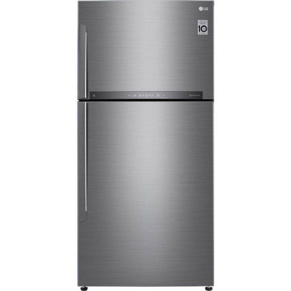 Холодильник LG GR-H802HMHZ c верхней морозильной камерой/184 см/630 л/ А++/линейный компр./серебр.