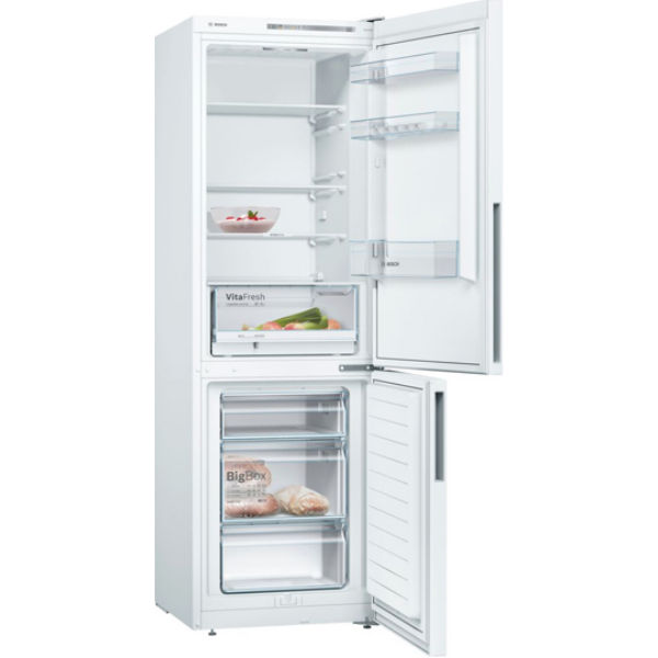 Холодильник Bosch KGV36UW206 с нижней морозильной камерой - 186x60x65/308 л/статика/А+/белый