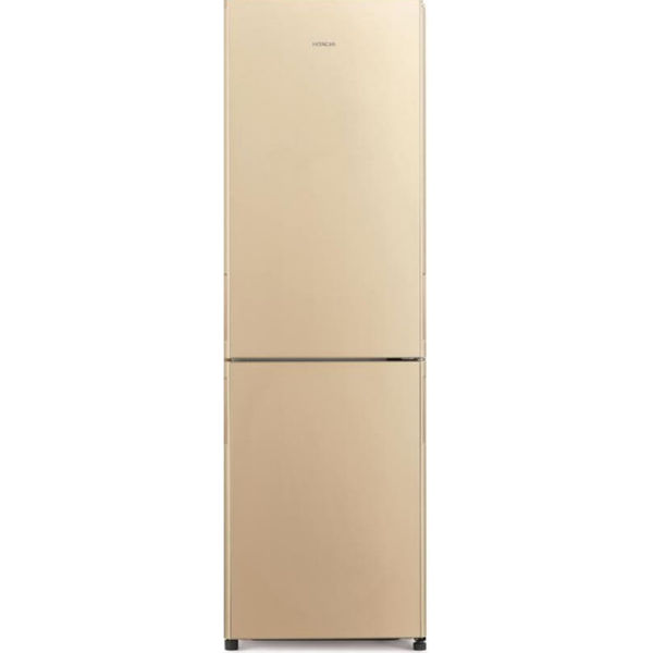 Холодильник Hitachi R-BG410PUC6GBE нижн.мороз./2двери/Ш59.5xВ190xГ65/330л/A+/Бежевый (стекло)
