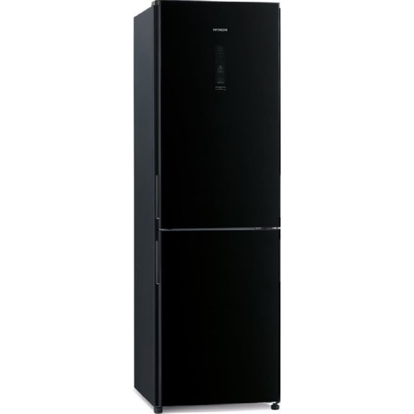 Холодильник Hitachi R-BG410PUC6XGBK нижн.мороз./2 двери/ Ш595хВ1900хГ650/330л/A++/Черный(стекло)