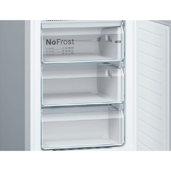 Холодильник Bosch KGN39XL306 с нижней морозильной камерой - 203x60x66/366 л/No-Frost/А++/нерж. сталь