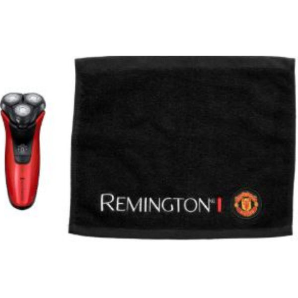 Бритва роторная Remington PR1355 POWER SERIES, 40 мин, LED, водостойкая, полотенце, черный/красный