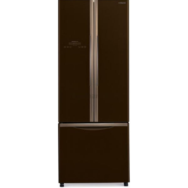Холодильник Hitachi R-WB480 ниж. мороз./3 двери/ Ш680xВ1780xГ797/ 377л /A+ /Коричневый (стекло)