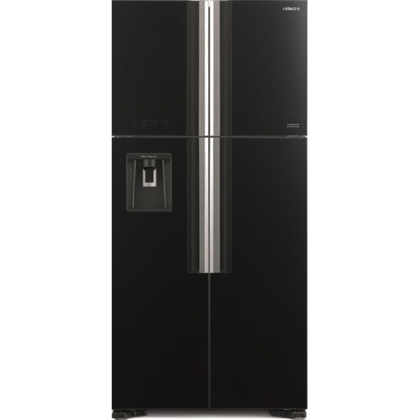 Холодильник Hitachi R-W660PUC7GBK верх. мороз./4 двери/ Ш855xВ1835xГ745/ 540л /A+ /Черный (стекло)