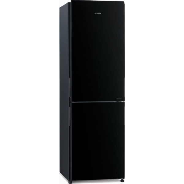 Холодильник Hitachi R-BG410PUC6GBK нижн.мороз./2двери/Ш59.5xВ190xГ65/330л/A+/Черный (стекло)
