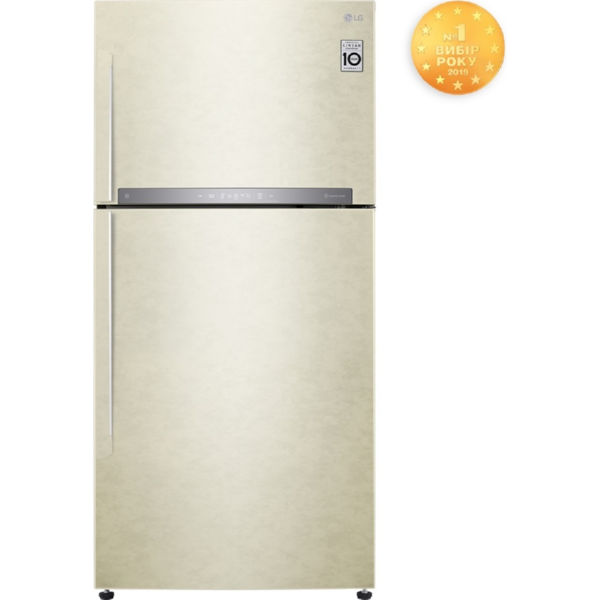 Холодильник LG GR-H802HEHZ c верхней морозильной камерой/184 см/630 л/ А++/линейный компр./бежевый