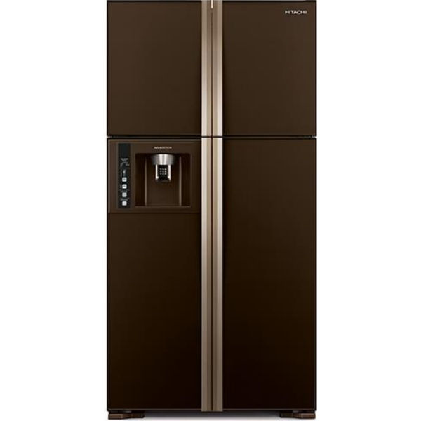 Холодильник Hitachi R-W720 верх. мороз./4 двери/ Ш910xВ1835xГ745/ 582л /A+ /Коричневый (стекло)