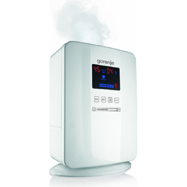 Увлажнитель воздуха Gorenje H50DW, 5 л, 50 м2, ультразвуковой, ионизатор, фильтр, таймер, белый
