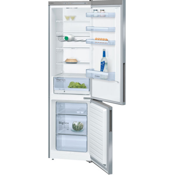 Холодильник Bosch KGV39VL306 с нижней морозильной камерой - 201x60x65/344 л/статика/А++/нерж. сталь