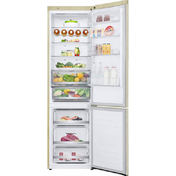 Холодильник LG GW-B509SEDZ 2 м/384 л/ А++/Total No Frost/лин. компр./внешн. диспл/бежевый