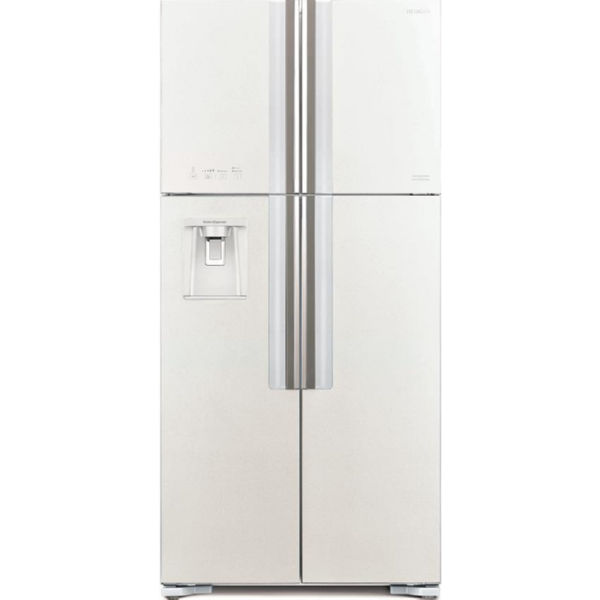 Холодильник Hitachi R-W660PUC7GPW верх. мороз./4 двери/ Ш855xВ1835xГ745/ 540л /A+ /Белый (стекло)