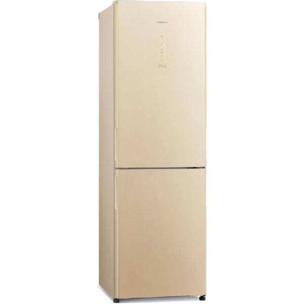 Холодильник Hitachi R-BG410PUC6XGBE нижн.мороз./2 двери/ Ш595хВ1900хГ650/330л/A++/Бежевый (стекло)