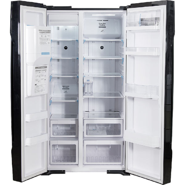 Холодильник Hitachi R-S700GP Side-by-Side/ледоген-р/ Ш920xВ1775xГ765/ 589л /A++ /Черный (стекло)