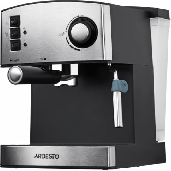 Кофеварка Ardesto YCM-E1600 - эспрессо рожковая/ 1.6 л/ итал. помпа 15 бар/ для 2 чашек/ панарелло