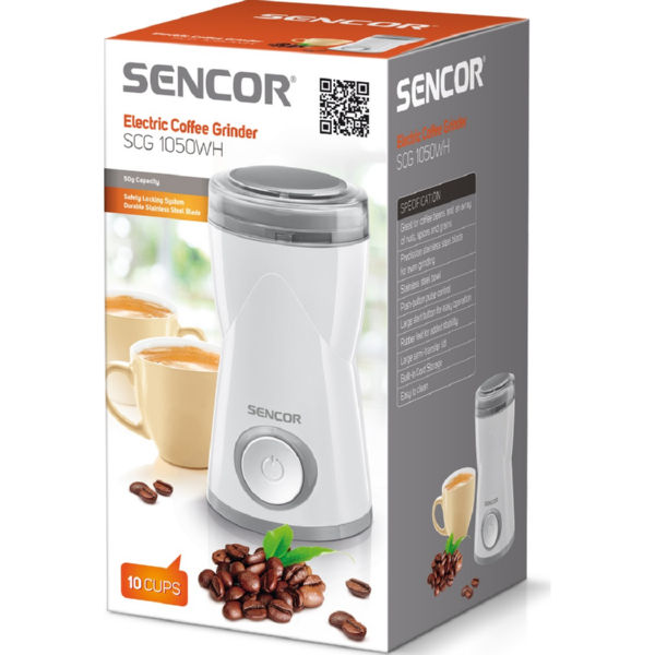 Кофемолка электрическая Sencor SCG1050WH
