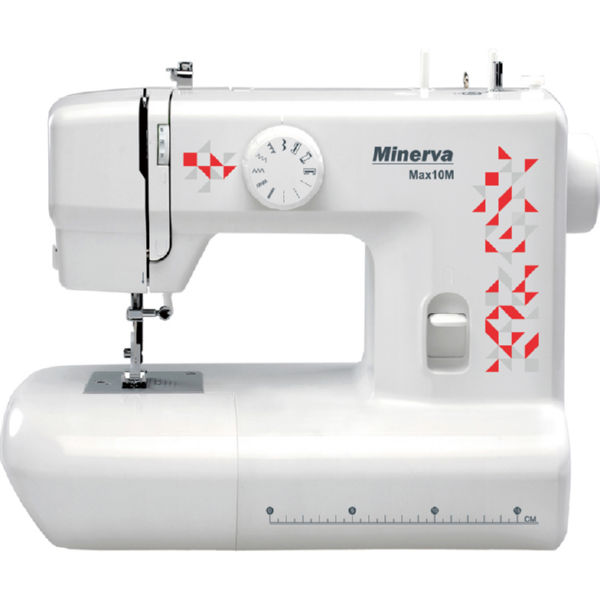 Швейная машина MINERVA Max10M, электромех., 70 Вт, 12 швейных операций, белая