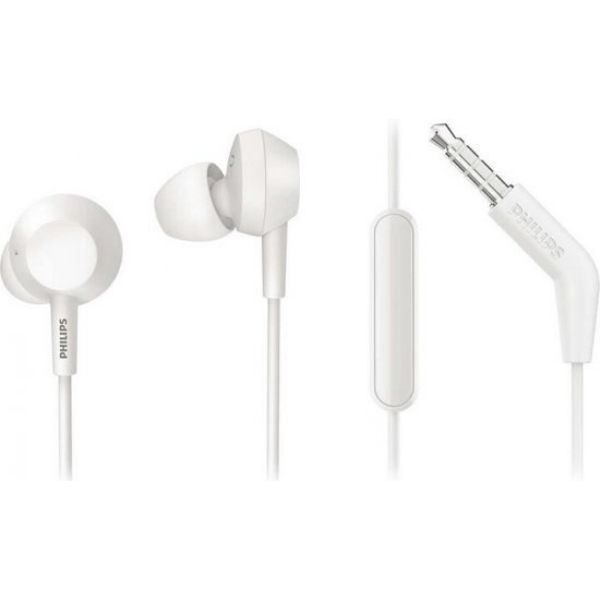 Наушники Philips TAE4105 In-ear Mic White