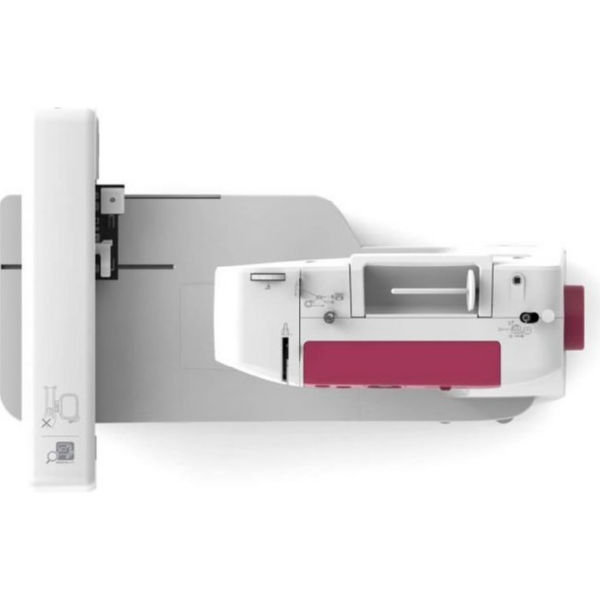 Швейно-вишивальная машина МINERVA MC550W, 70 Вт, 120 швейных операций, LED, бело-розовая