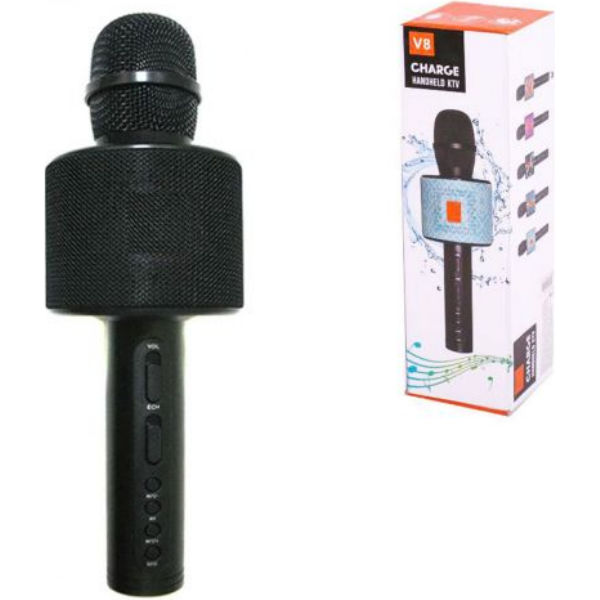Беспроводной караоке микрофон "CHARGE V8" с Bluetooth (черный)