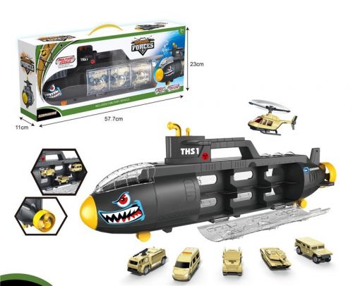 Игрушка подводная лодка с набором машин HC227698