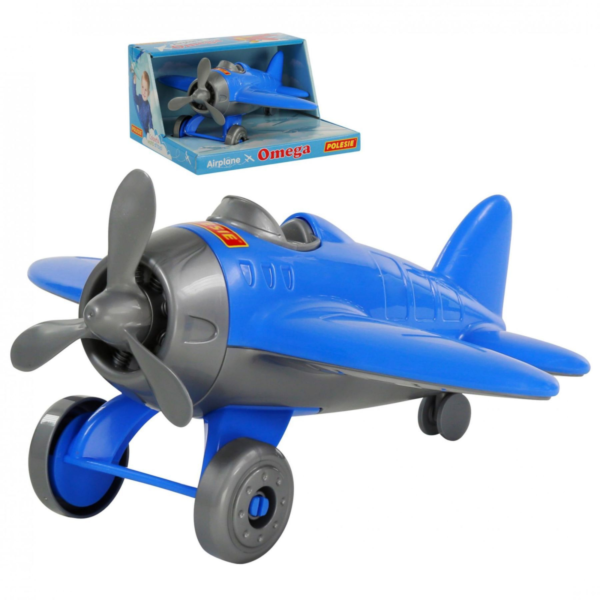 Іграшка Polesie літак "Омега" (в коробці) синій (70272-2)