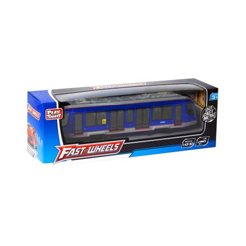 Трамвай металлический Fast Wheels (синий) 6583