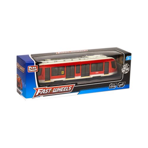 Трамвай металлический Fast Wheels (крансый) 6583