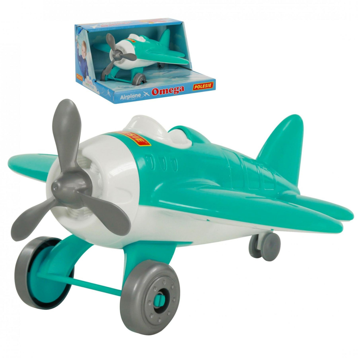 Іграшка Polesie літак "Омега" (в коробці) бірюзовий (70272-1)