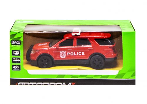 Машина металл "Полиция" красный 3218