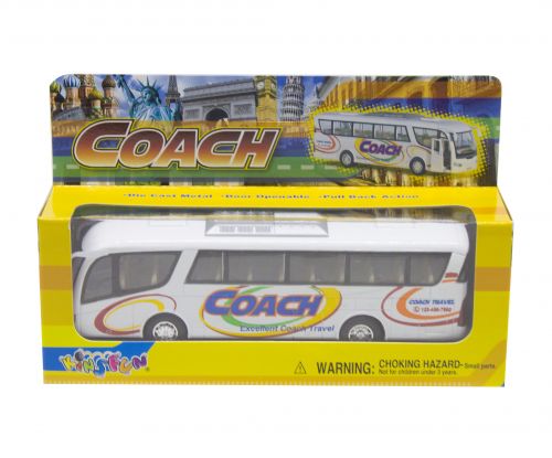 Инерционный автобус Coach (белый) KS7101W