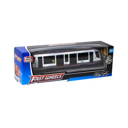 Трамвай металлический Fast Wheels (белый) 6583