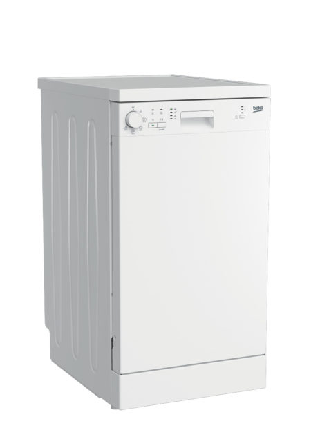 Окремо стоїть посудомийна машина Beko DFS05013W - 45 см. / 10 компл. / 5 програм / А + / білий