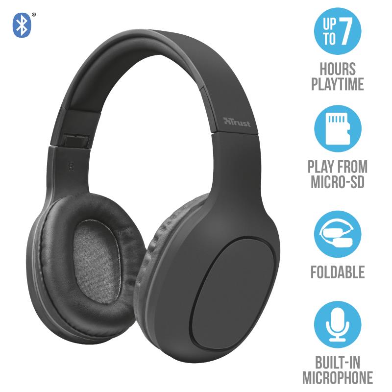 Навушники Trust Dona Wireless On-Ear Mic Grey