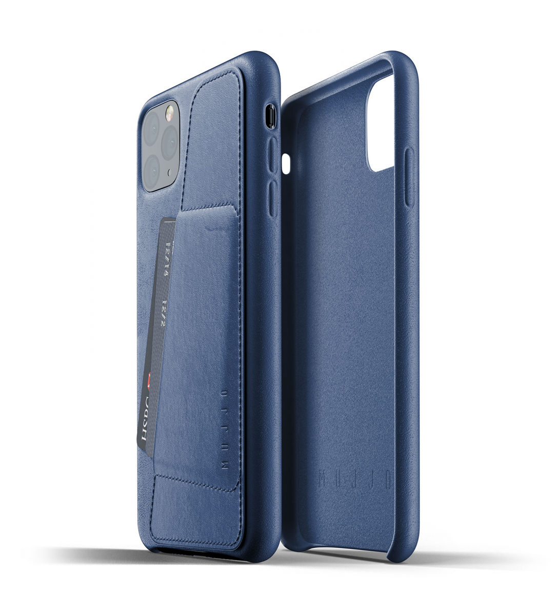 Чехол кожаный MUJJO для iPhone 11 Pro Max Full Leather Wallet, Monaco Blue