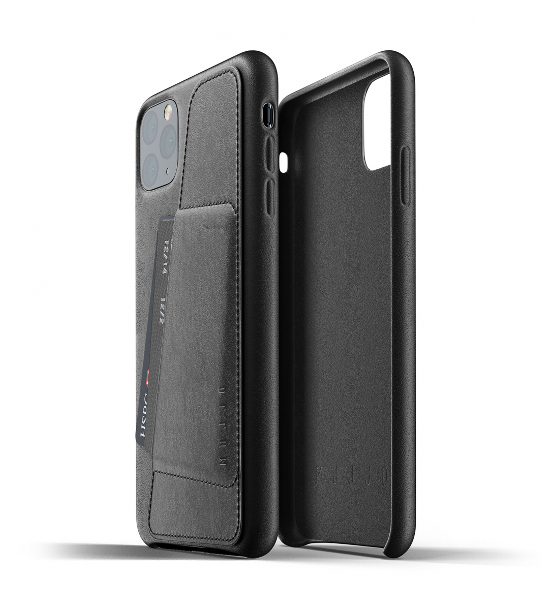 Чехол кожаный MUJJO для iPhone 11 Pro Max Full Leather Wallet, Black