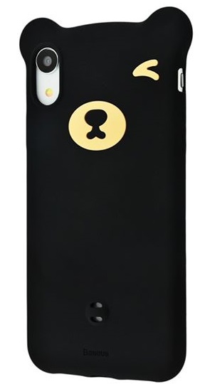 Чехол Baseus для iPhone XR Bear Silicone , Black