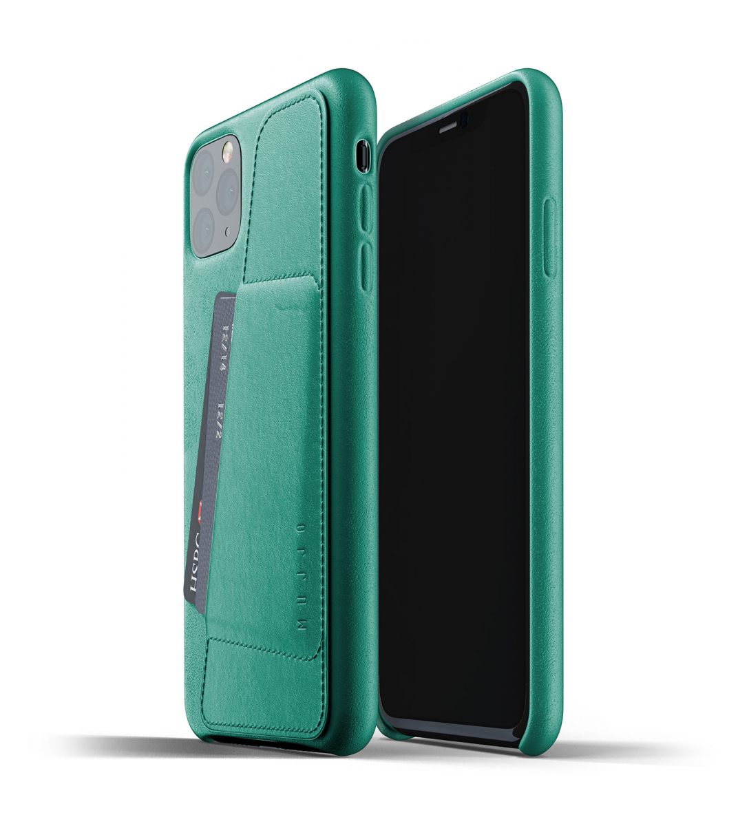 Чехол кожаный MUJJO для iPhone 11 Pro Max Full Leather Wallet, Alpine Green