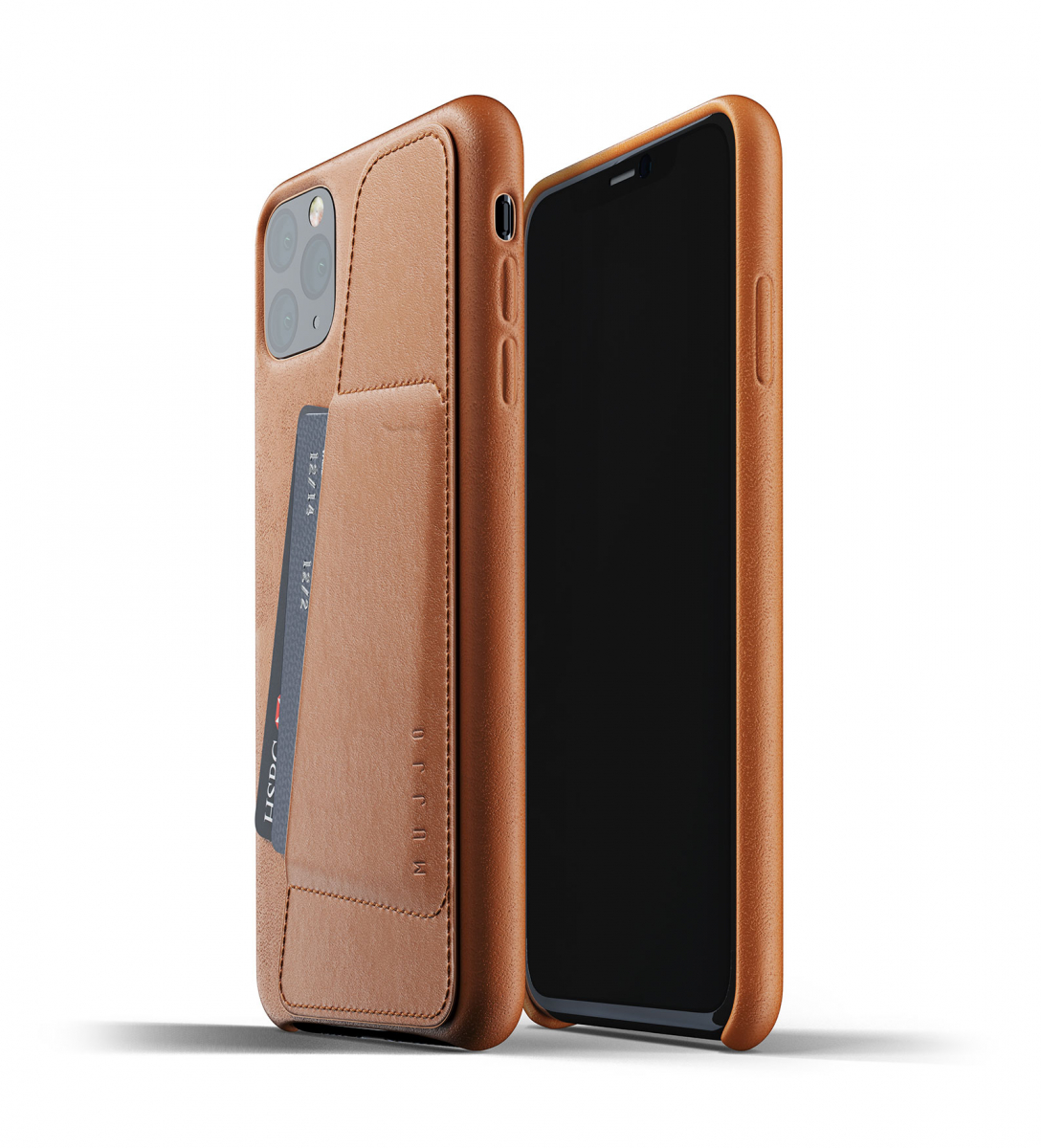 Чехол кожаный MUJJO для iPhone 11 Pro Max Full Leather Wallet, Tan