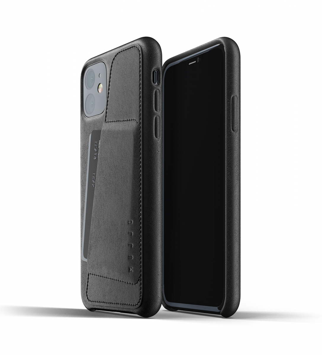 Чехол кожаный MUJJO для iPhone 11 Full Leather Wallet, Black