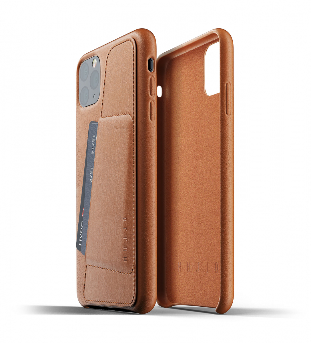 Чехол кожаный MUJJO для iPhone 11 Pro Max Full Leather Wallet, Tan