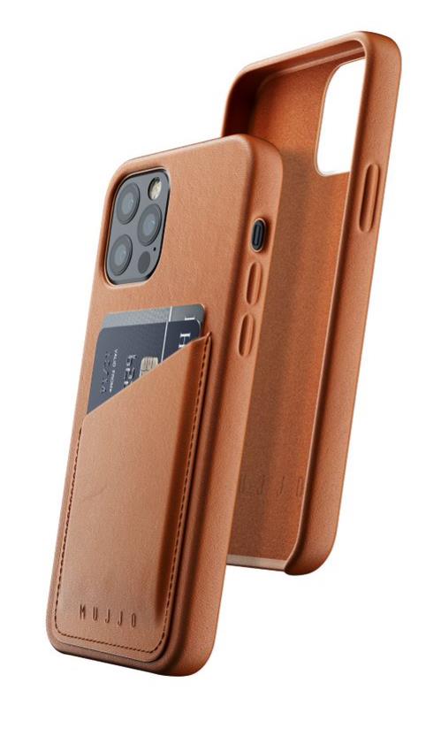 Чехол кожаный MUJJO для iPhone 12 / 12 Pro Full Leather Wallet, Tan