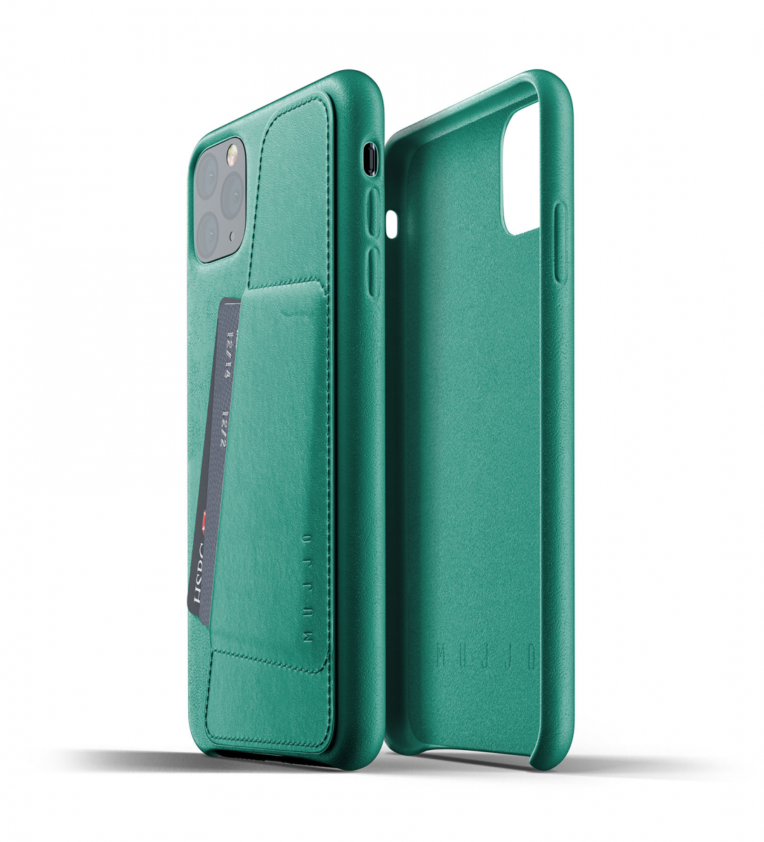 Чехол кожаный MUJJO для iPhone 11 Pro Max Full Leather Wallet, Alpine Green
