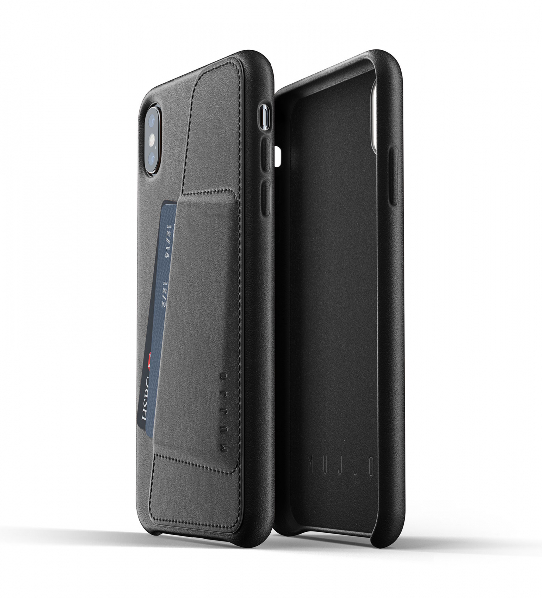 Чехол кожаный MUJJO для iPhone Xs Max Full Leather Wallet, Black