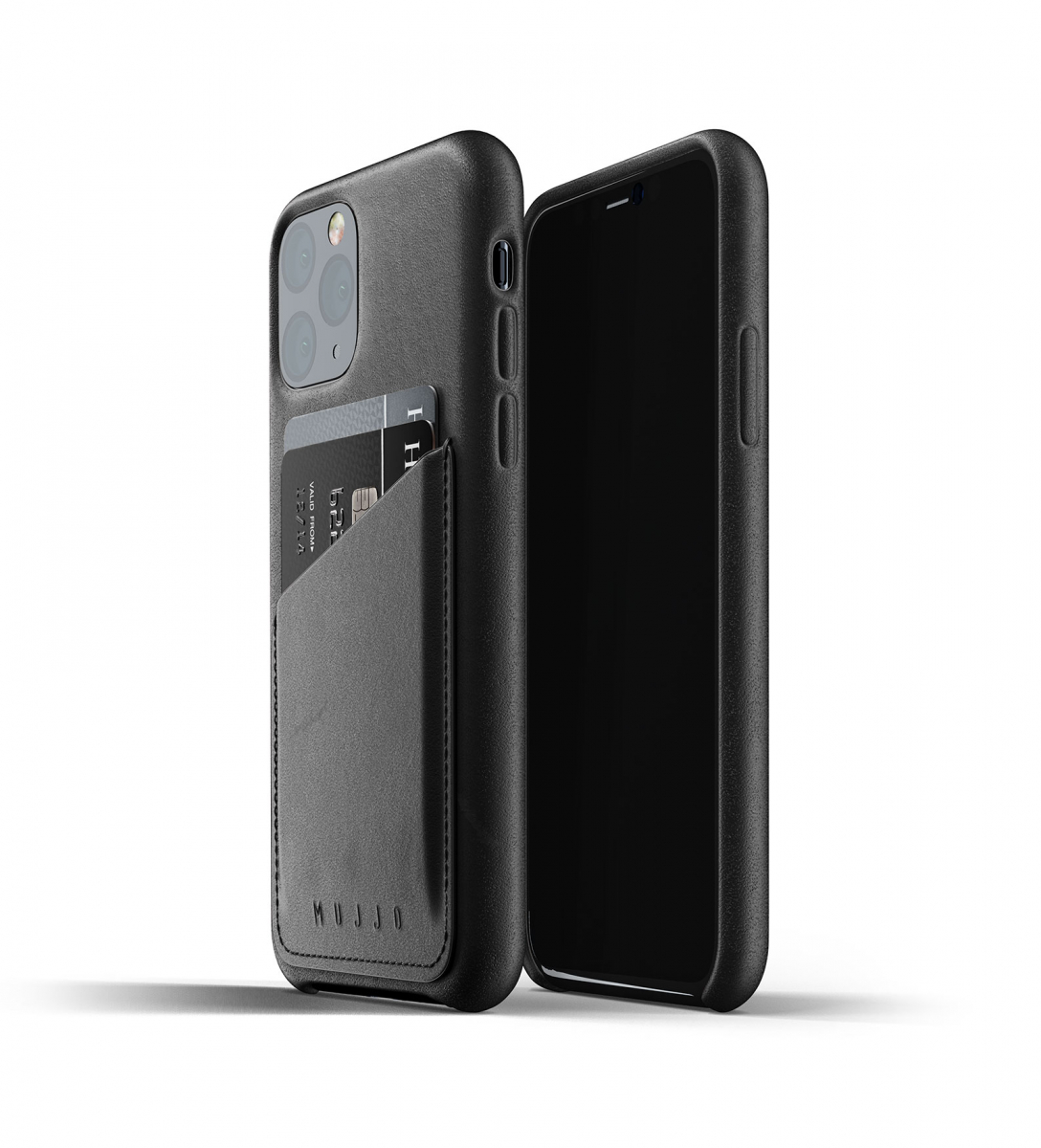 Чехол кожаный MUJJO для iPhone 11 Pro Full Leather Wallet, Black