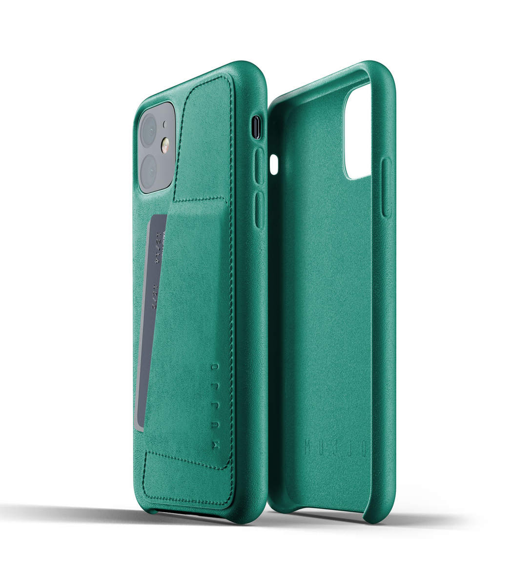 Чехол кожаный MUJJO для iPhone 11 Full Leather Wallet, Alpine Green
