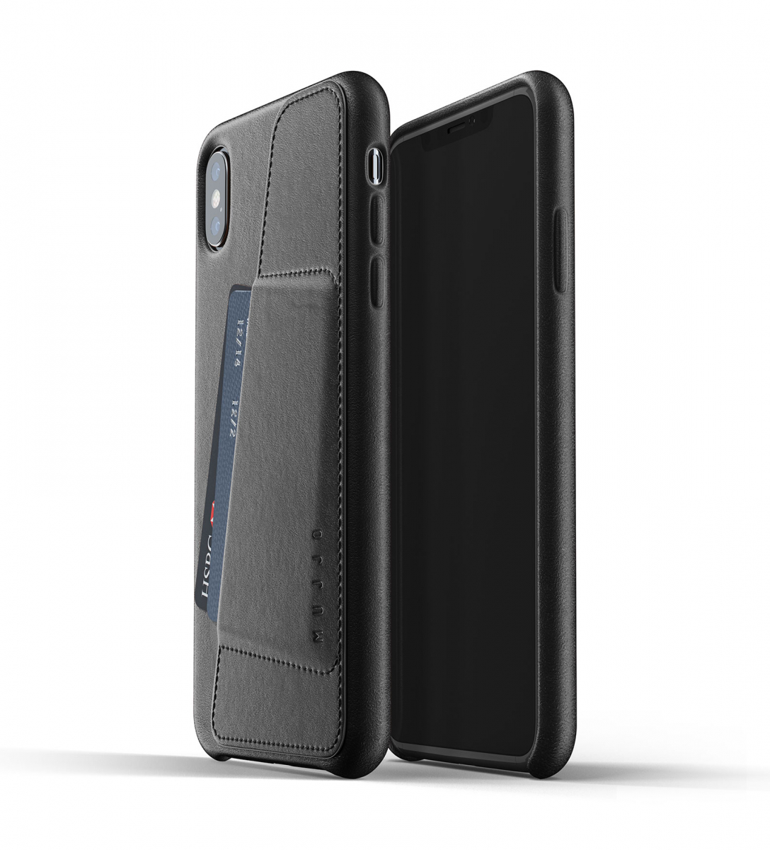 Чехол кожаный MUJJO для iPhone Xs Max Full Leather Wallet, Black