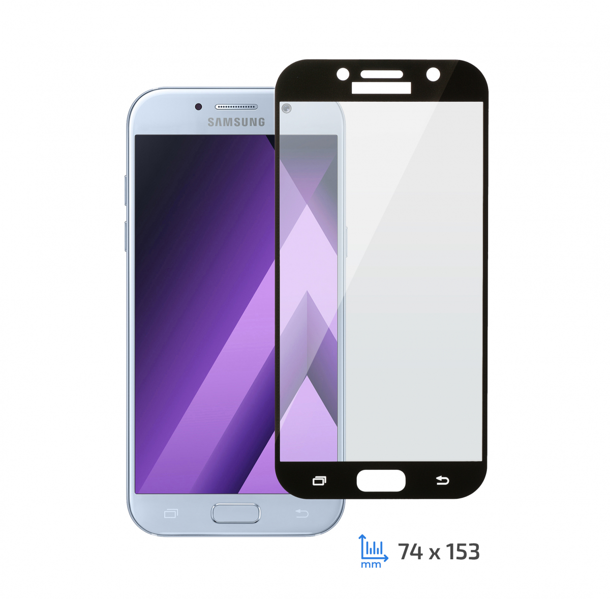 Захисне скло 2E Samsung Galaxy A7 2017 2.5D Black border FG